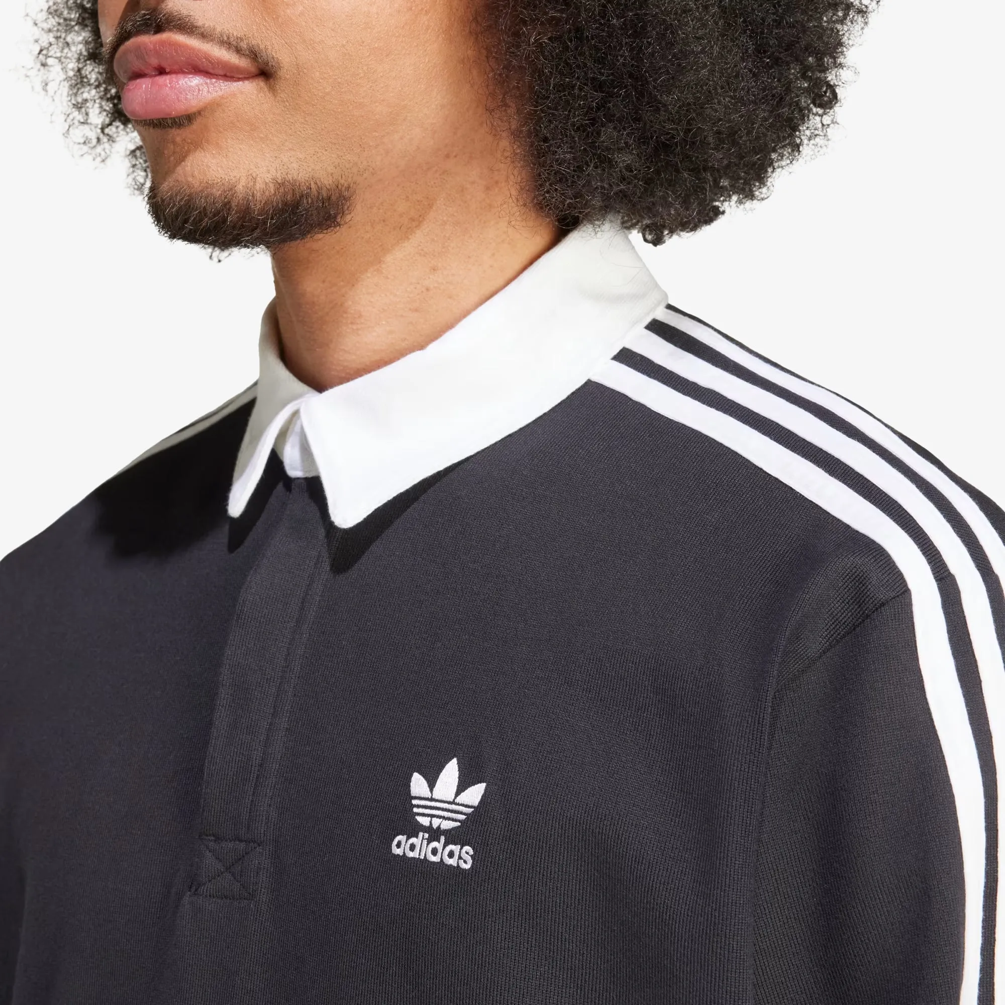 Adidas Originals | ADICOLOR RUGBY POLO SHIRT { BLACK