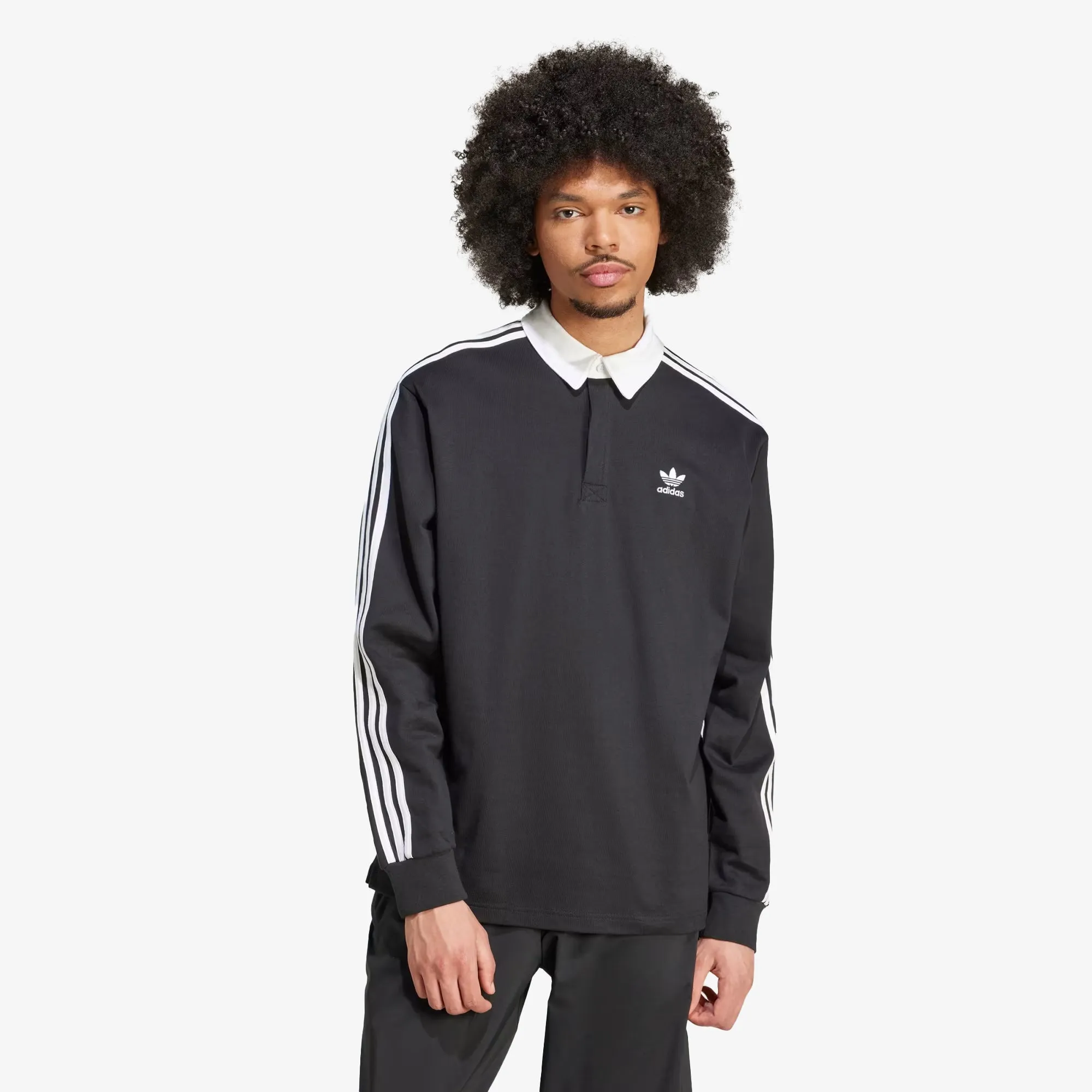 Adidas Originals | ADICOLOR RUGBY POLO SHIRT { BLACK