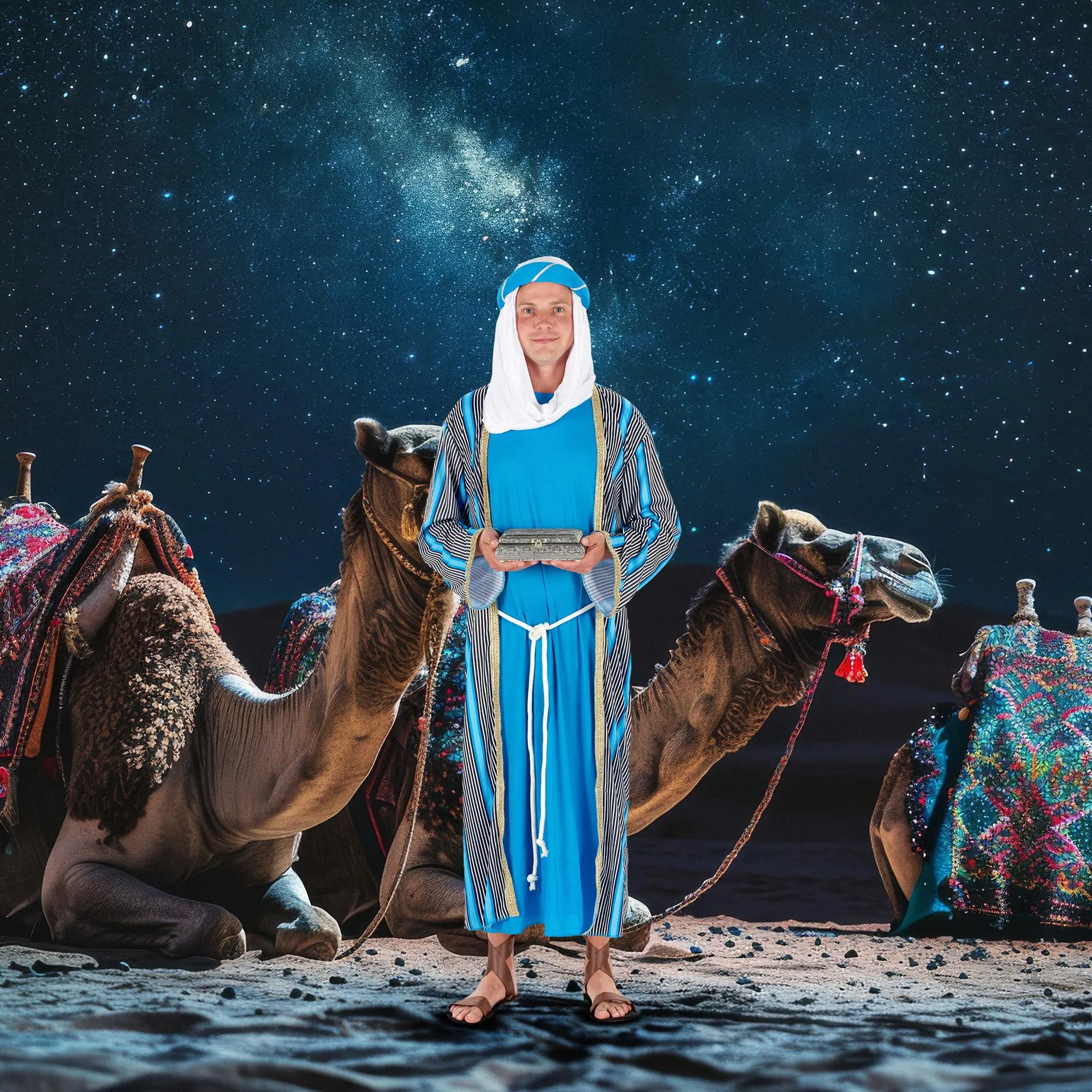 Adult 3 Wise Men Blue Costume