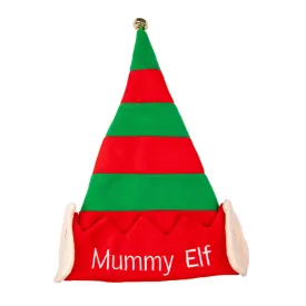 Adults Elf Hat Novelty Mummy Daddy Christmas Party Family