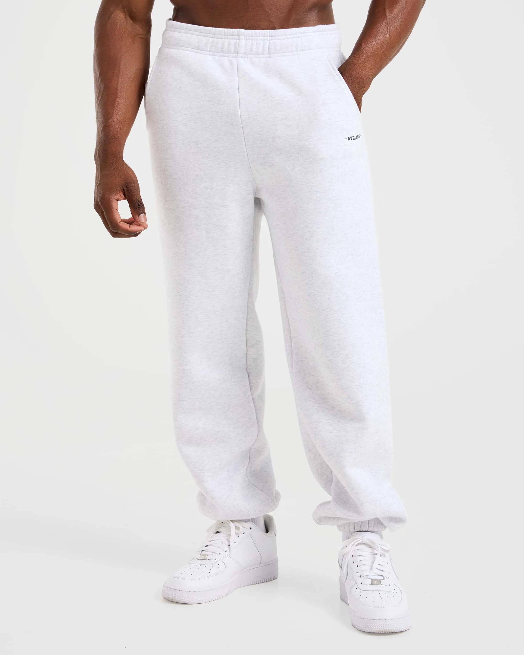 Athletics Oversized Joggers - Grey Marl