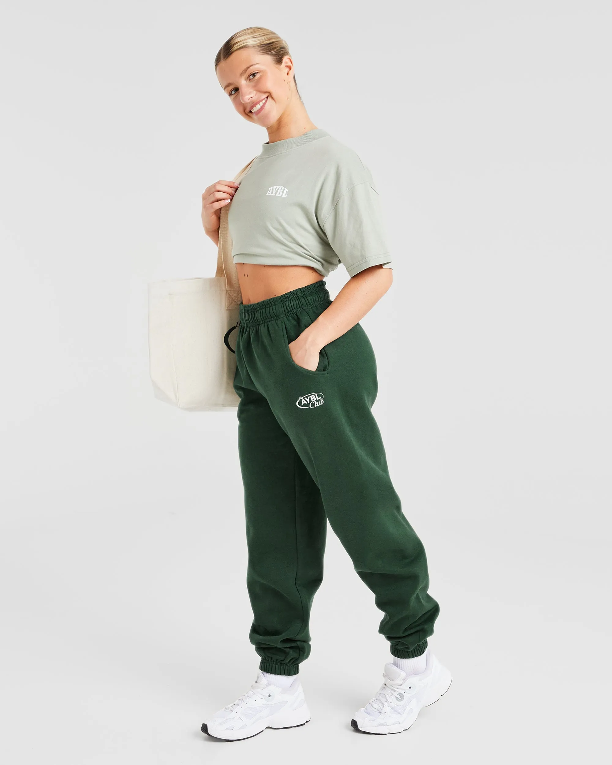 AYBL Club Oversized Joggers - Green/Sand