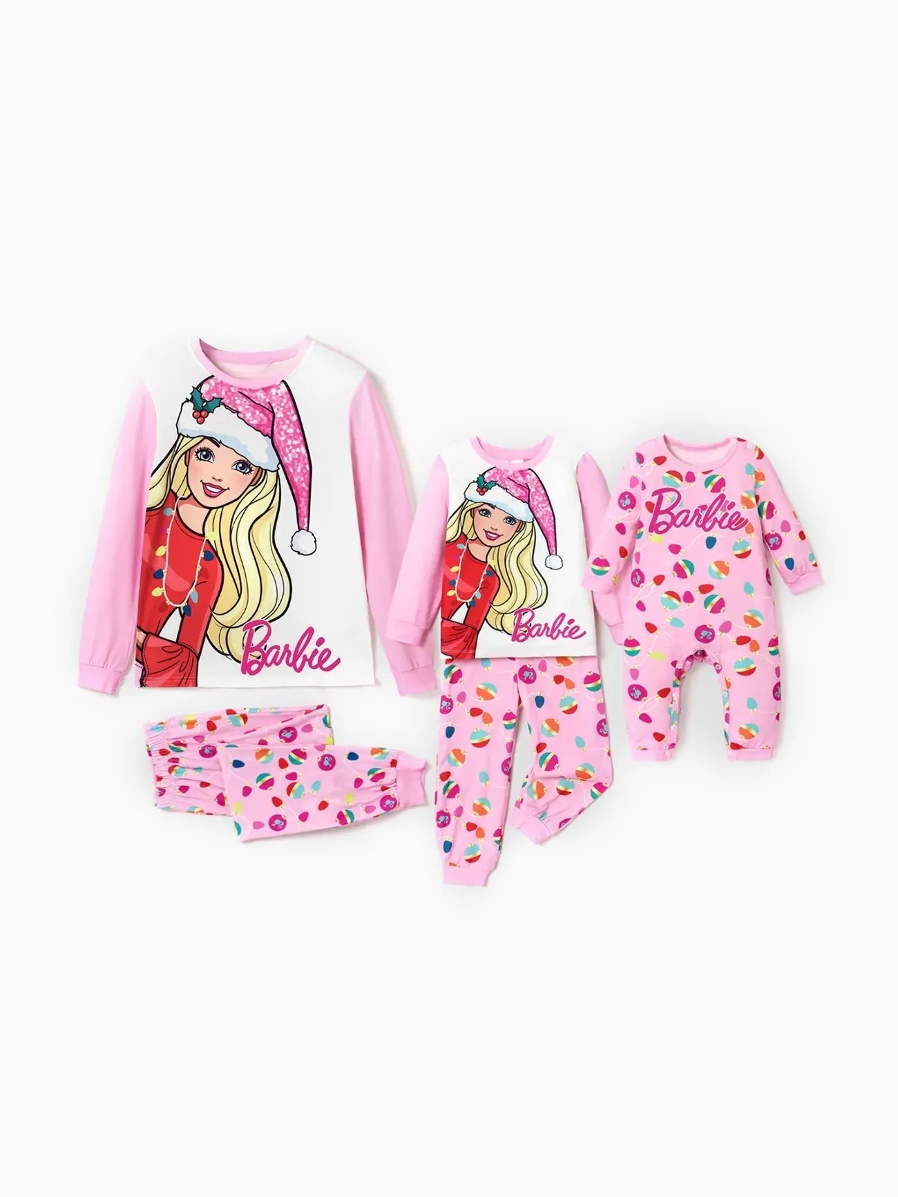 Barbie Mom And Me Christmas Print Pajama Set