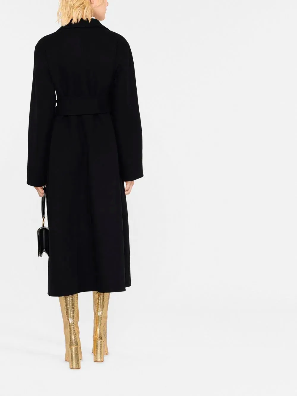 Belted virgin wool coat