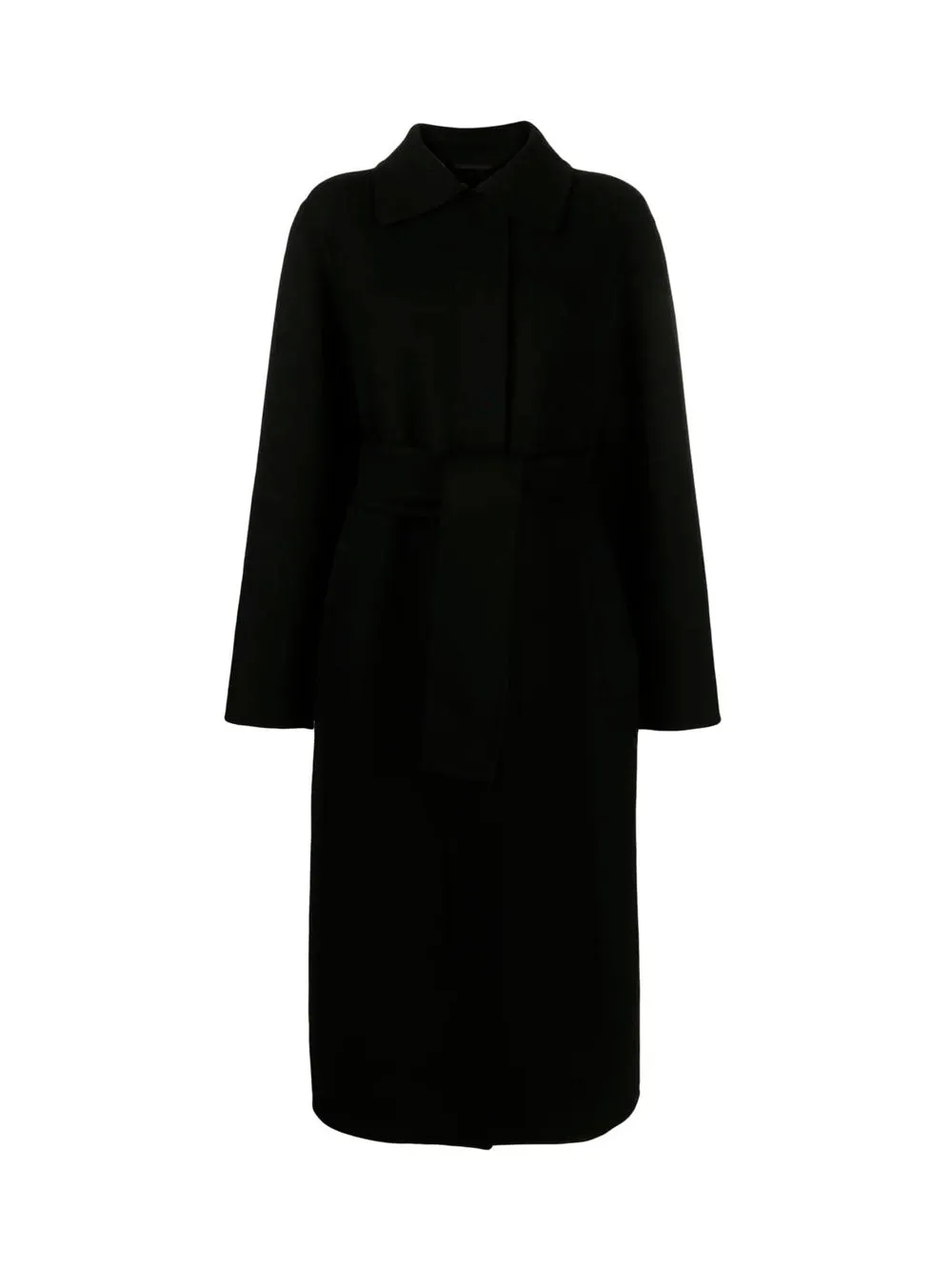 Belted virgin wool coat