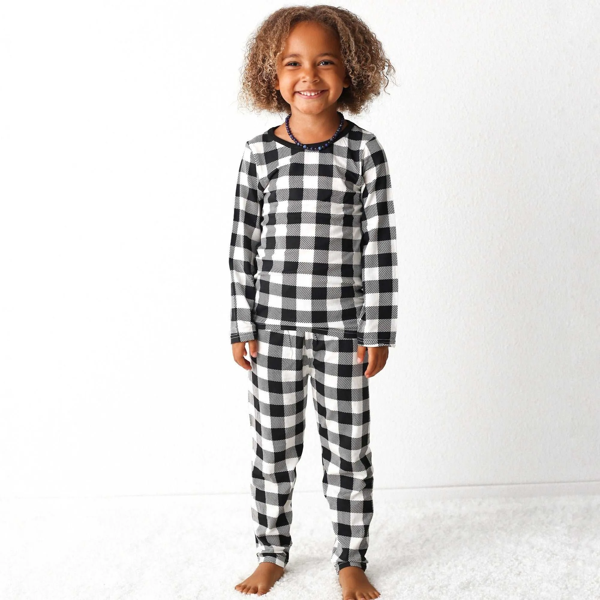 Black & White Plaid Pajama