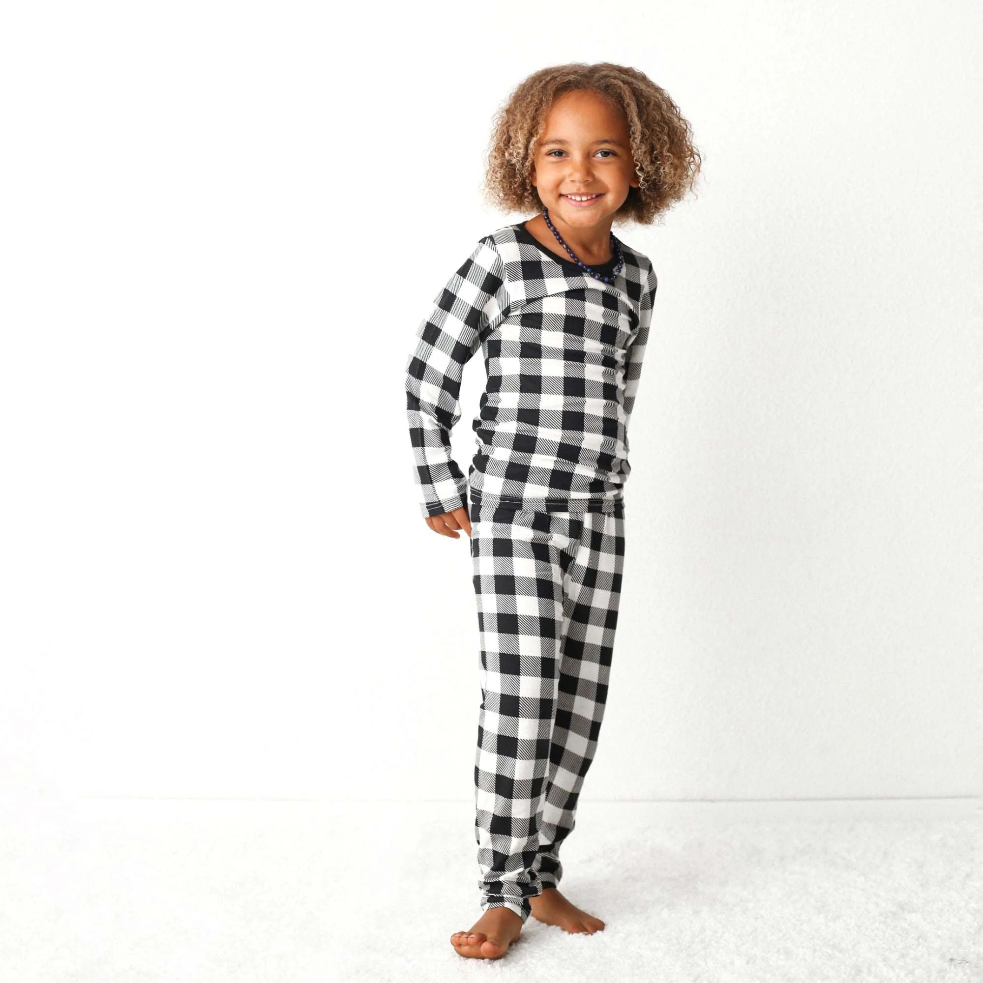 Black & White Plaid Pajama