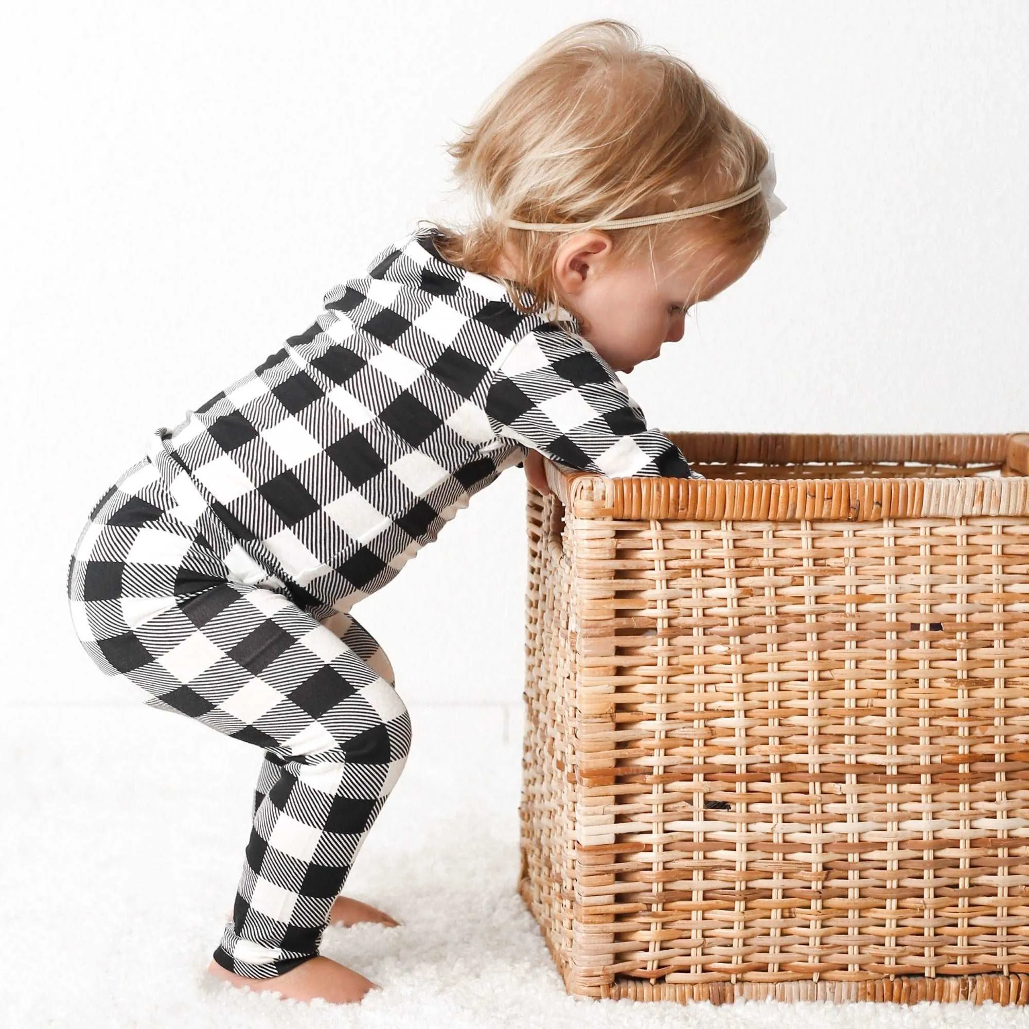 Black & White Plaid Pajama