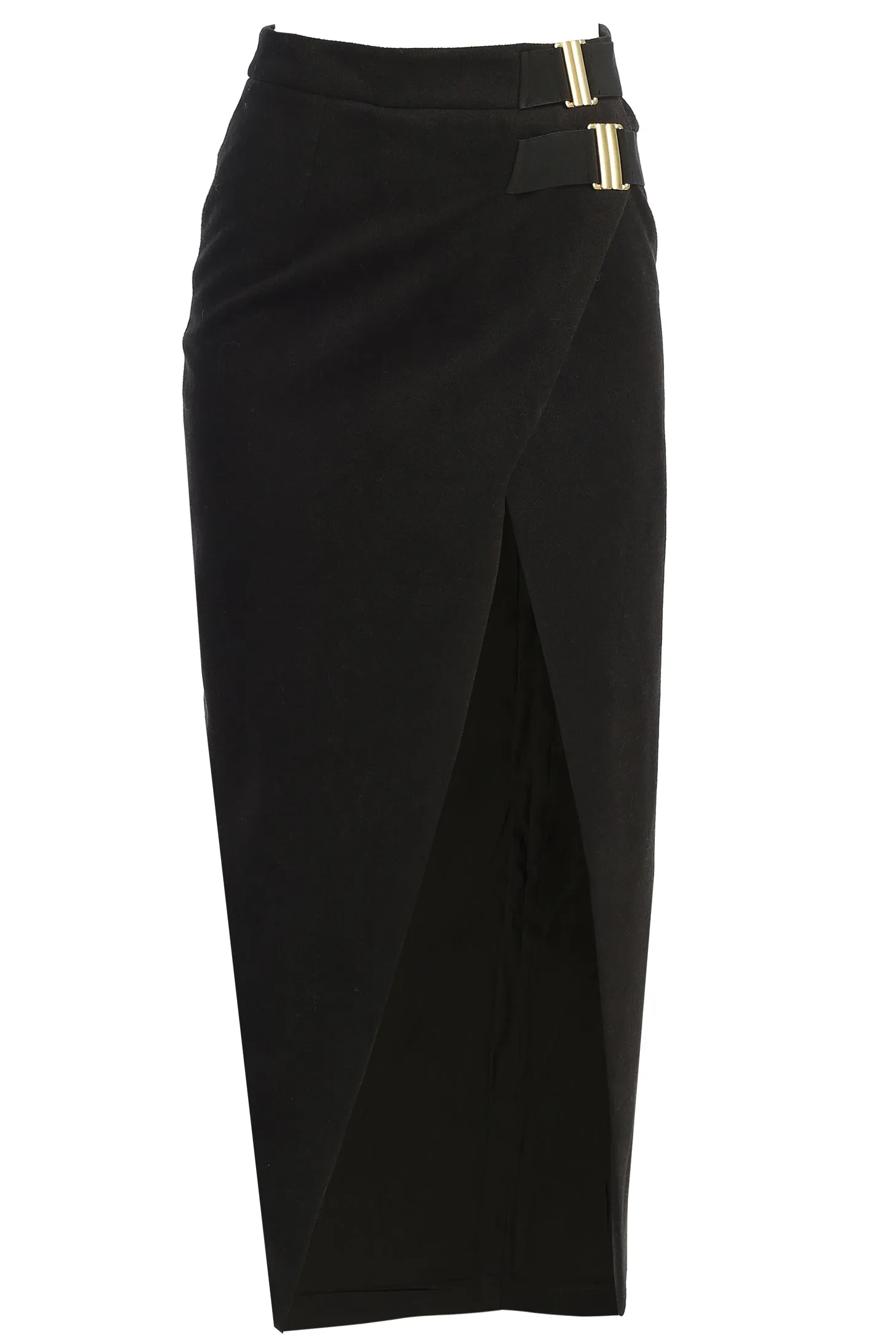 Black Gisele Slit Skirt