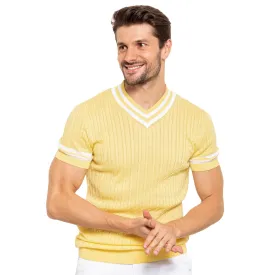 Cable Knit Shirt - Yellow