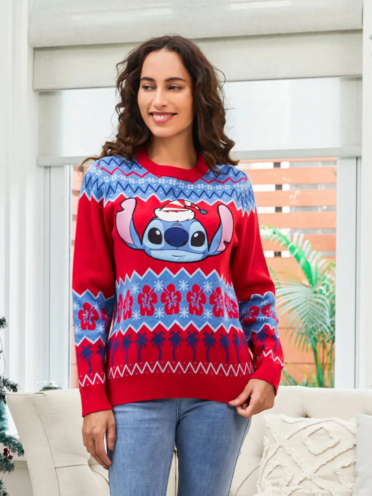 Cartoon Printed Christmas Knitwear Tops