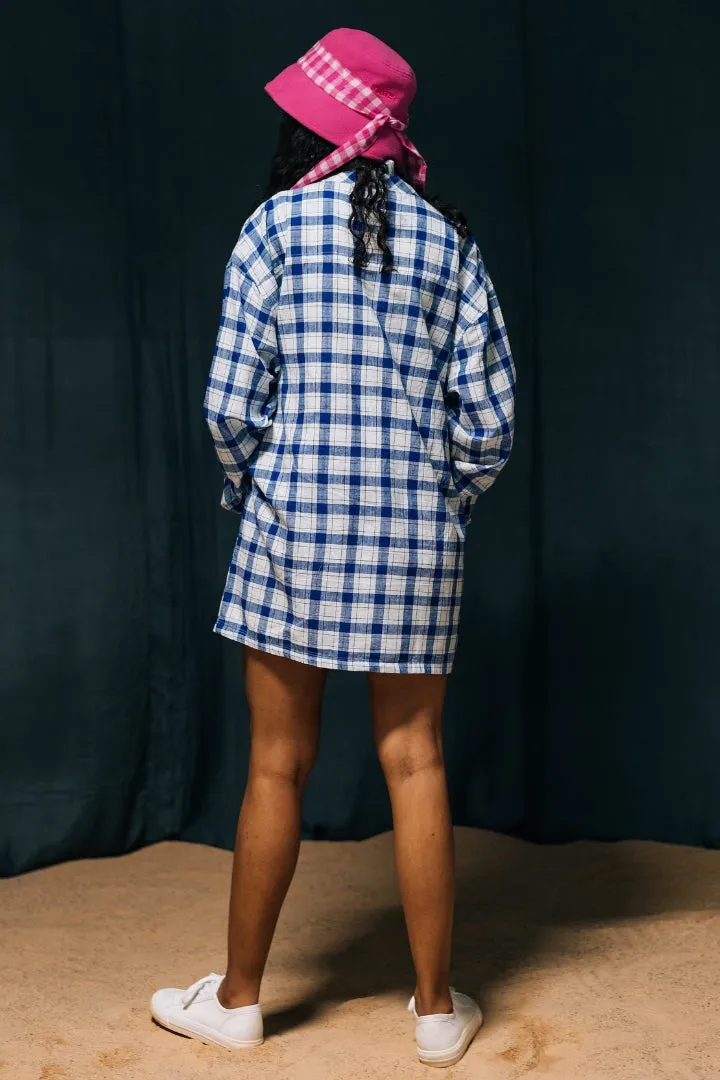 Checkered oversized tunic