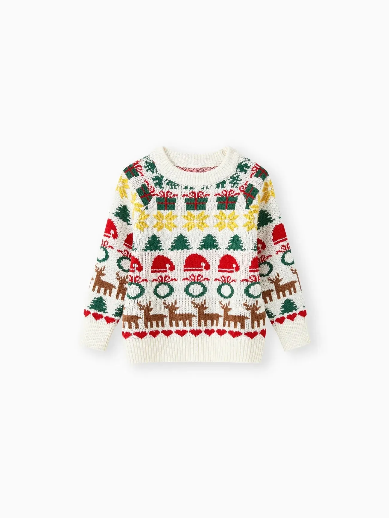 Christmas Family Matching Long Sleeve Sweater With Geometry Patterns