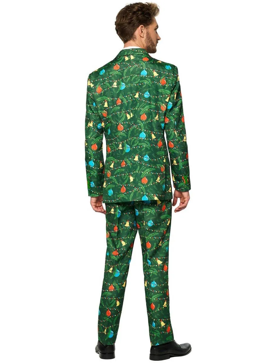 Christmas Tree Mens Green Light Up Costume Suit