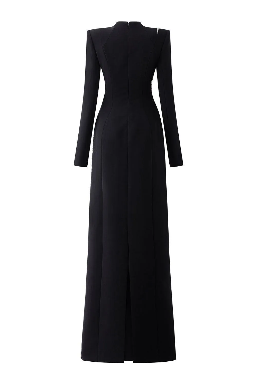 Convoy A-line Stone Velvet Floor Length Dress