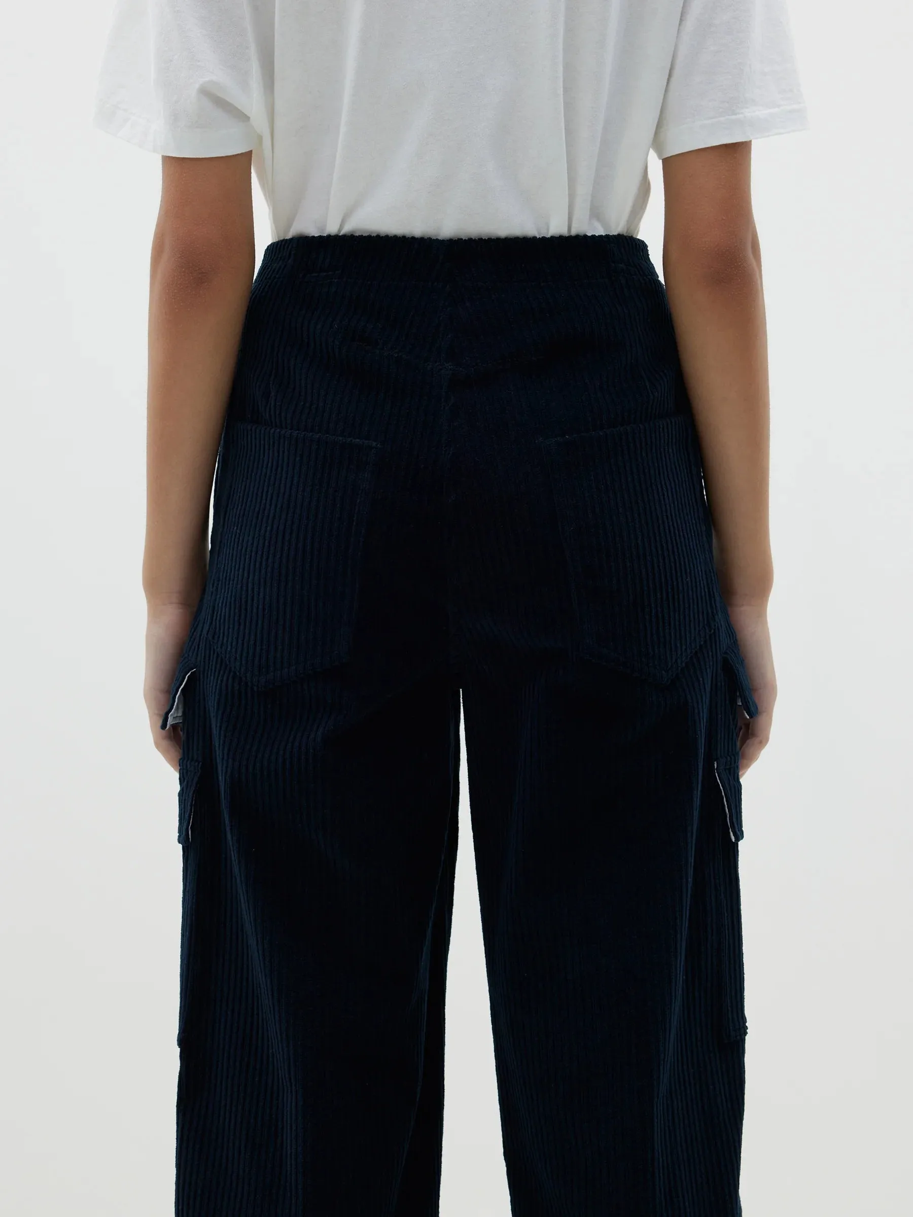 Cord Wide Leg Utility Pant | Ink