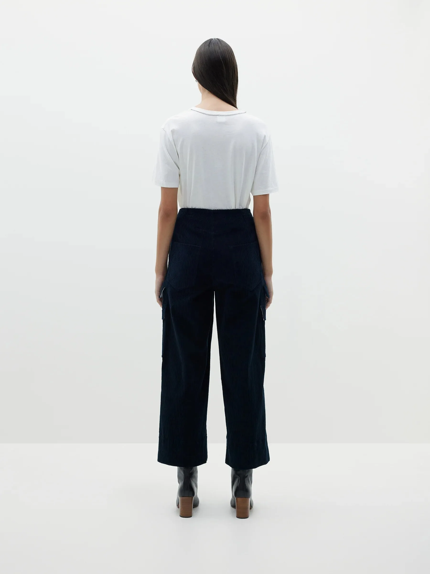 Cord Wide Leg Utility Pant | Ink