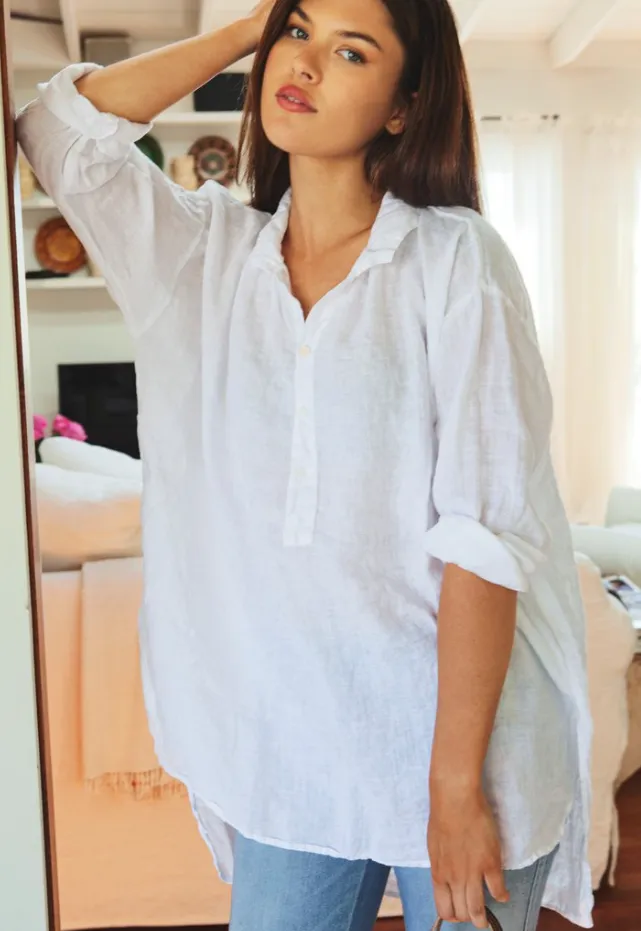 CP Shades White Petra Linen Tunic