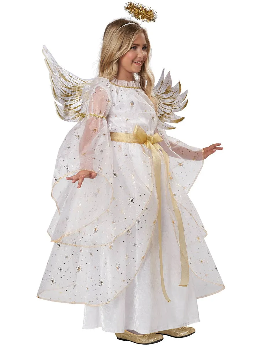 Deluxe Starburst Angel Girls Dress Up Costume