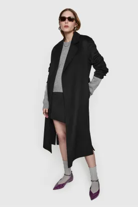 Double Face Wool Belted Wrap Coat