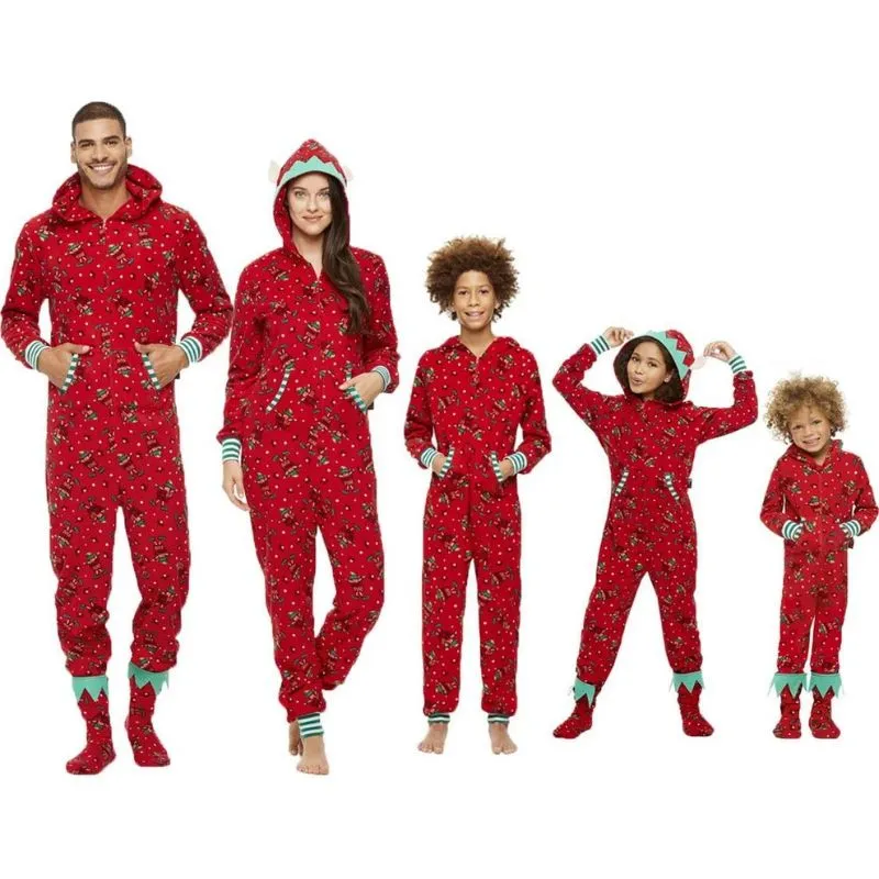 Elegant Family Matching Christmas Pajamas Set