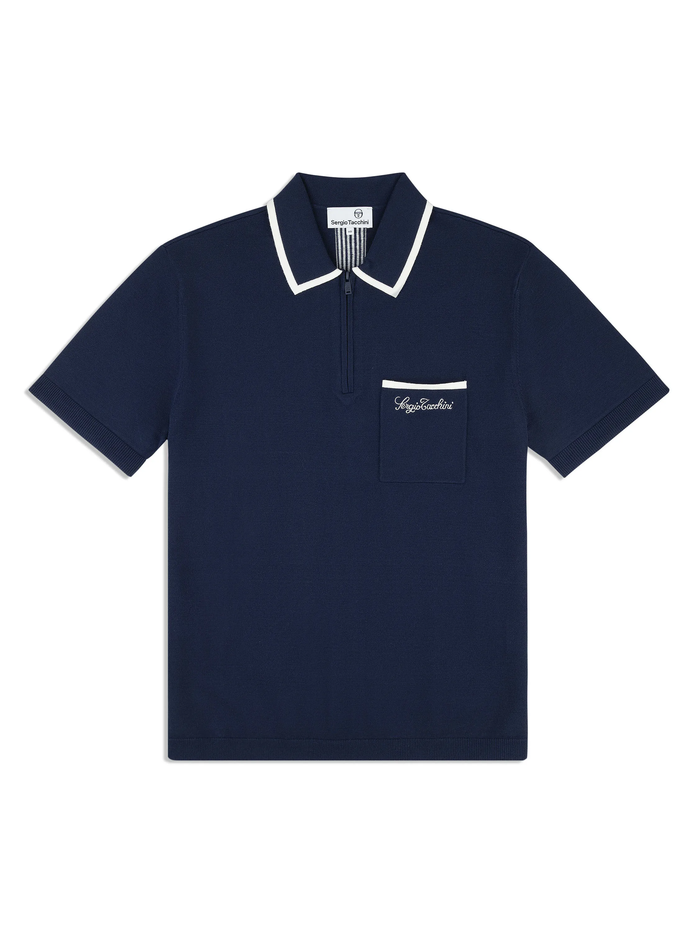 Enzo Knit Polo- Maritime Blue