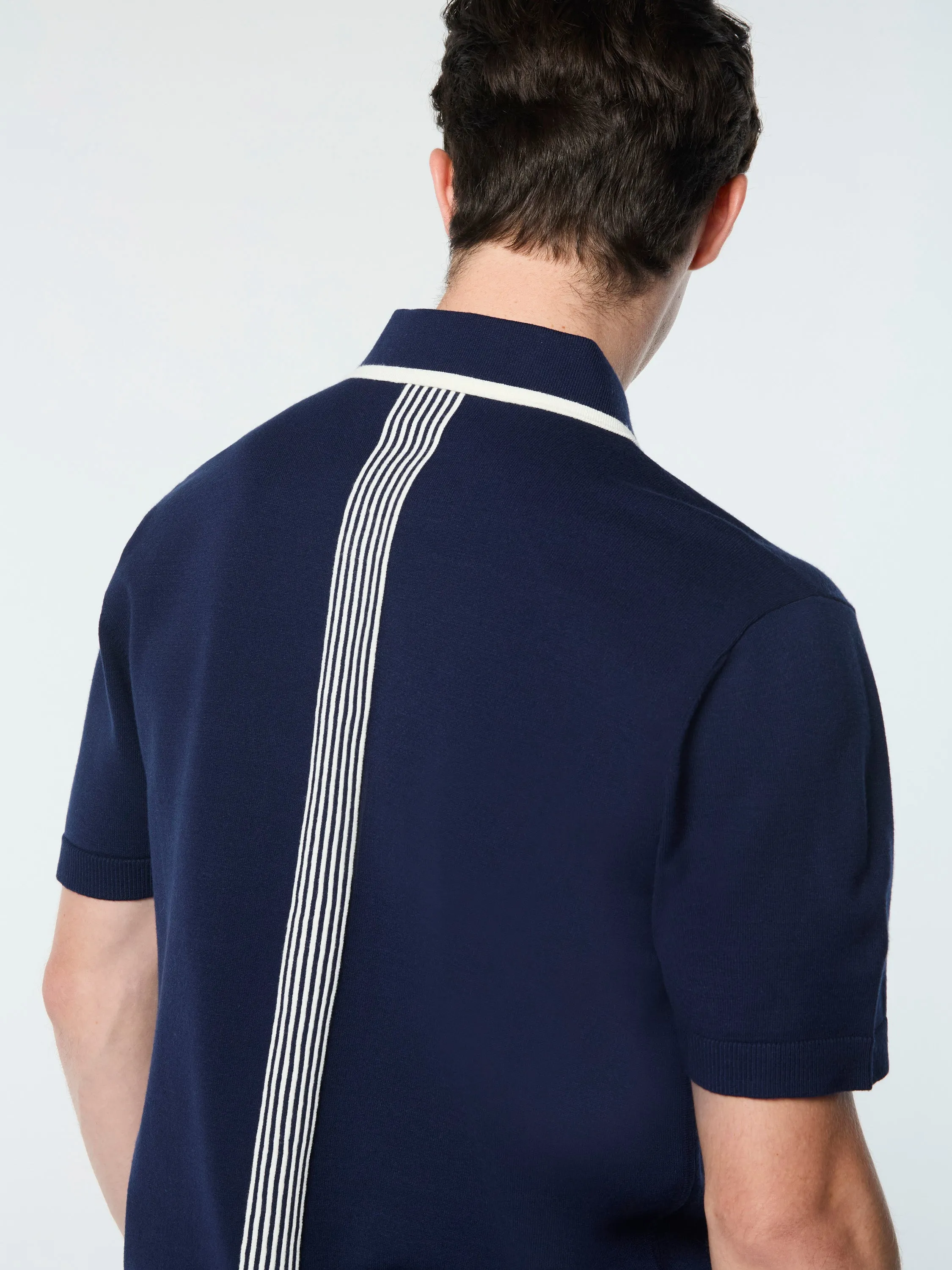 Enzo Knit Polo- Maritime Blue