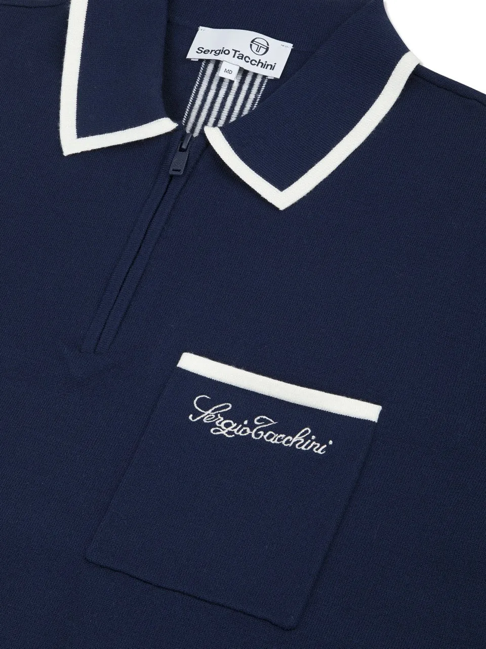 Enzo Knit Polo- Maritime Blue