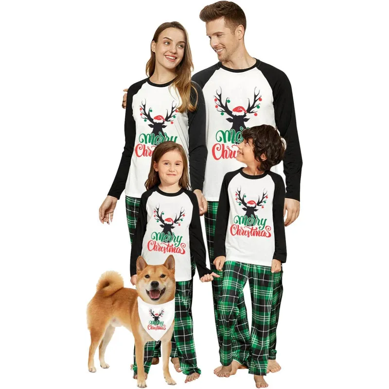 Family Matching Holiday Letter Print Pajama Set