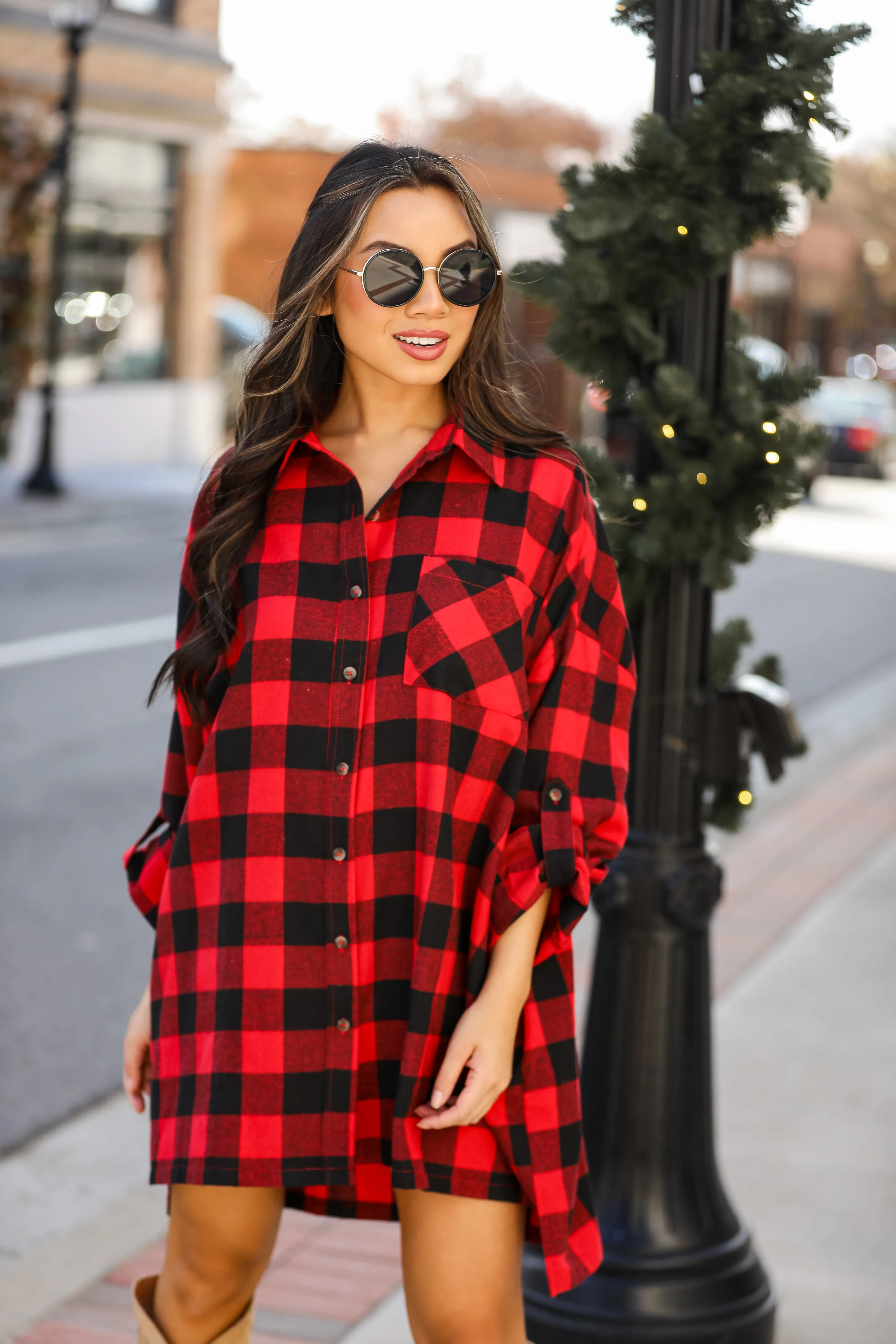 FINAL SALE - Kennedy Buffalo Check Plaid Oversized Flannel - DOORBUSTER