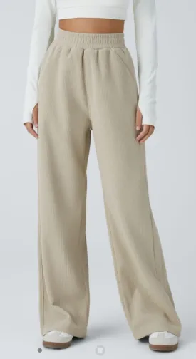 Halara High Waisted Corduroy Pants Almond Milk