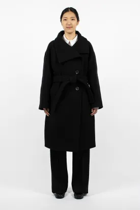 High Neck Coat Black