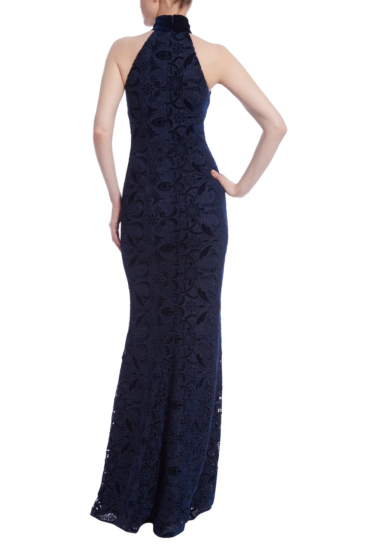 High Neck Sleeveless Evening Gown