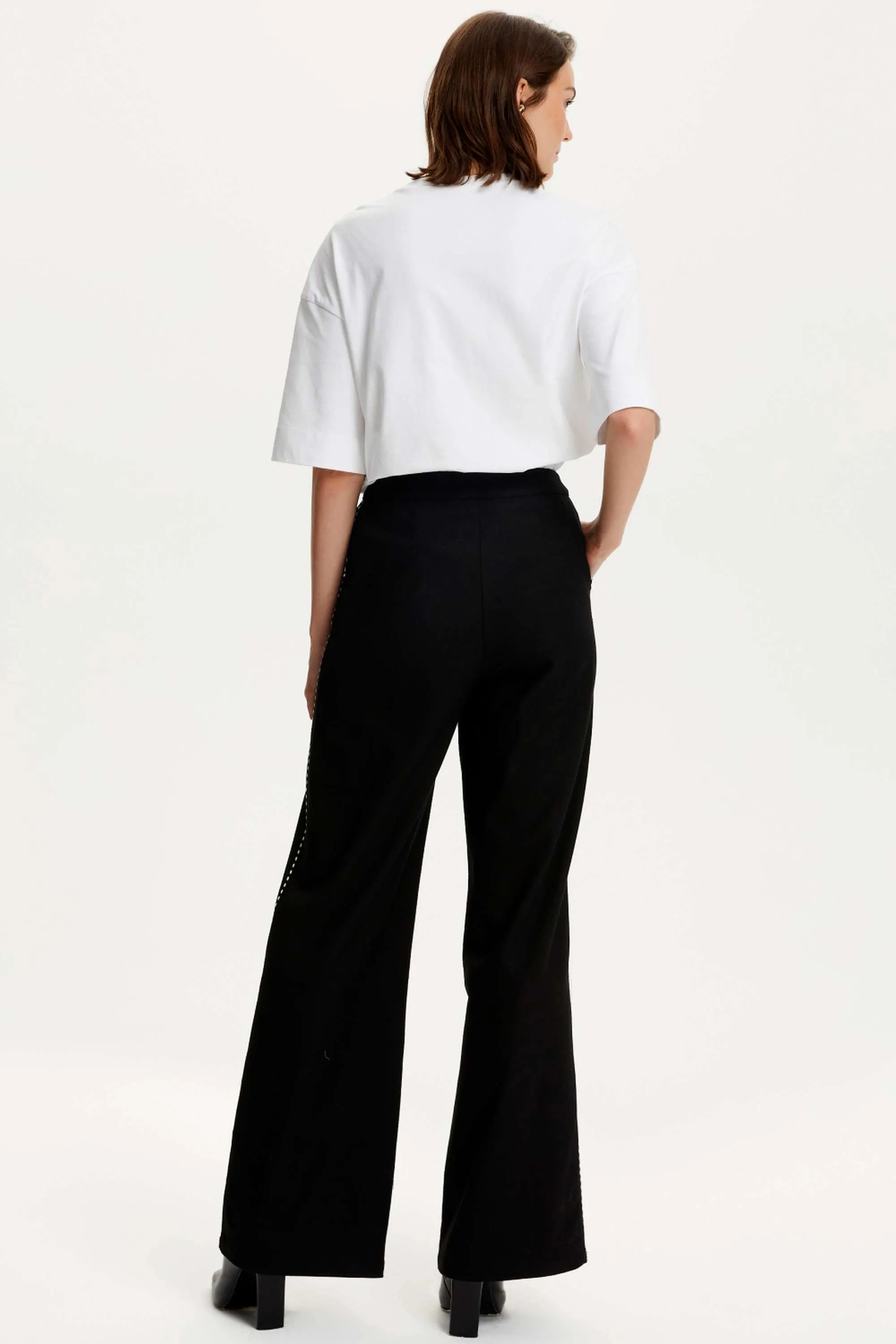 High Waisted Pintuck Stitched Pants (Final Sale)