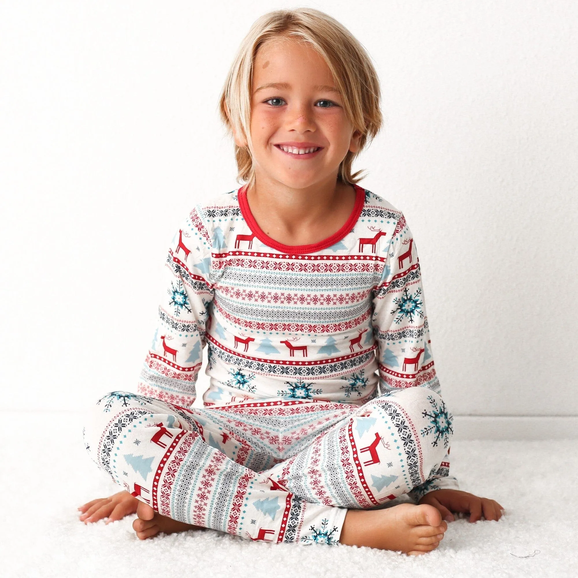 Holiday Reindeer Blue Pajama