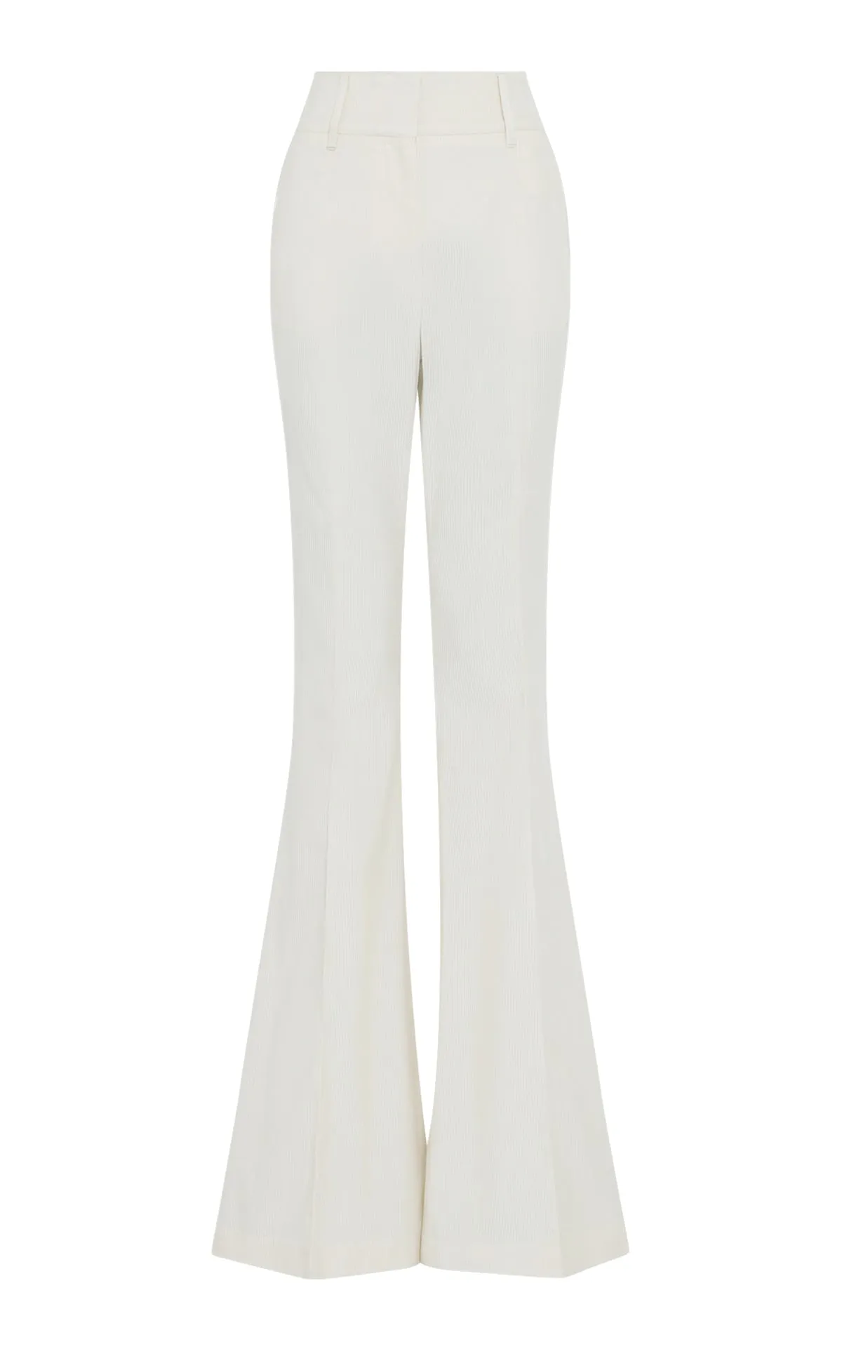 Ianthe Flare Pant in Ivory Sea Island Cotton Corduroy