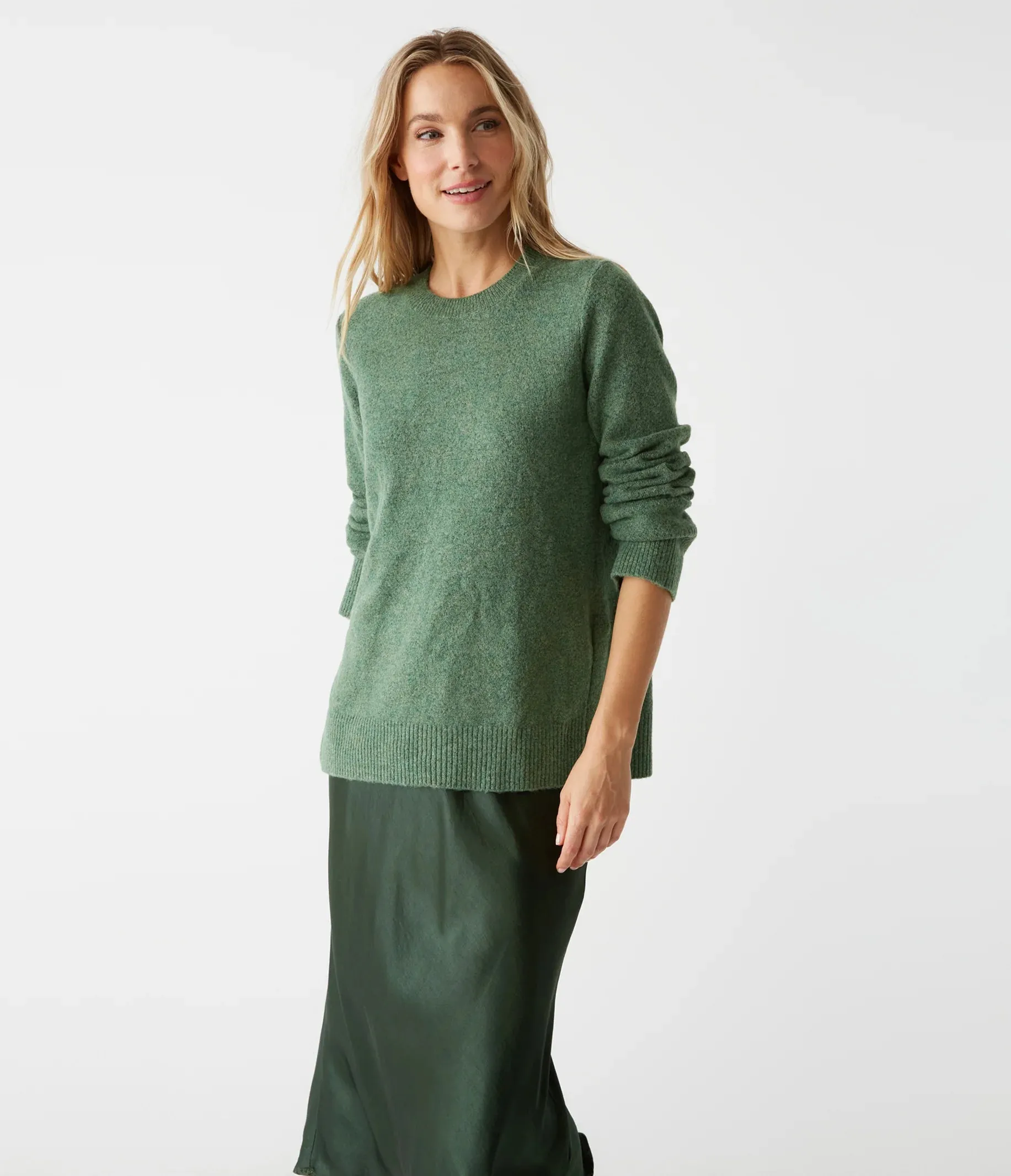 Imogen Crew Neck Sweater - Spruce