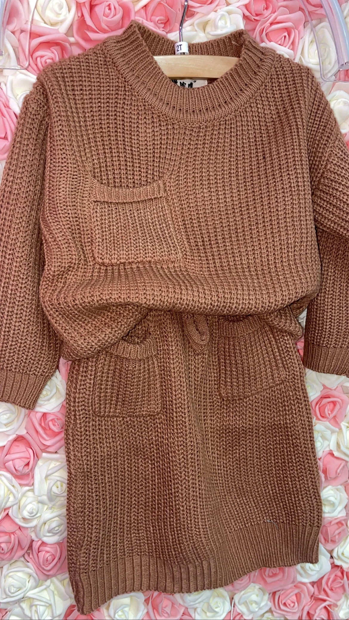 Knitted Sweater & Skirt Set