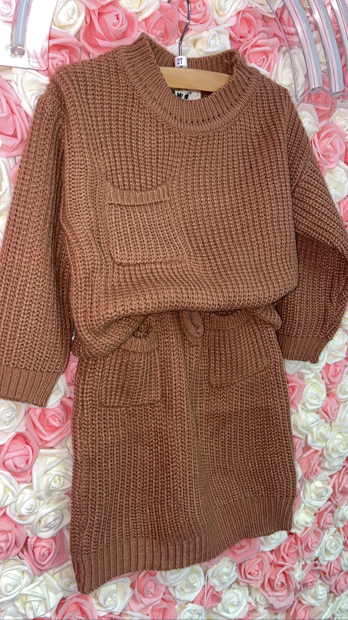 Knitted Sweater & Skirt Set