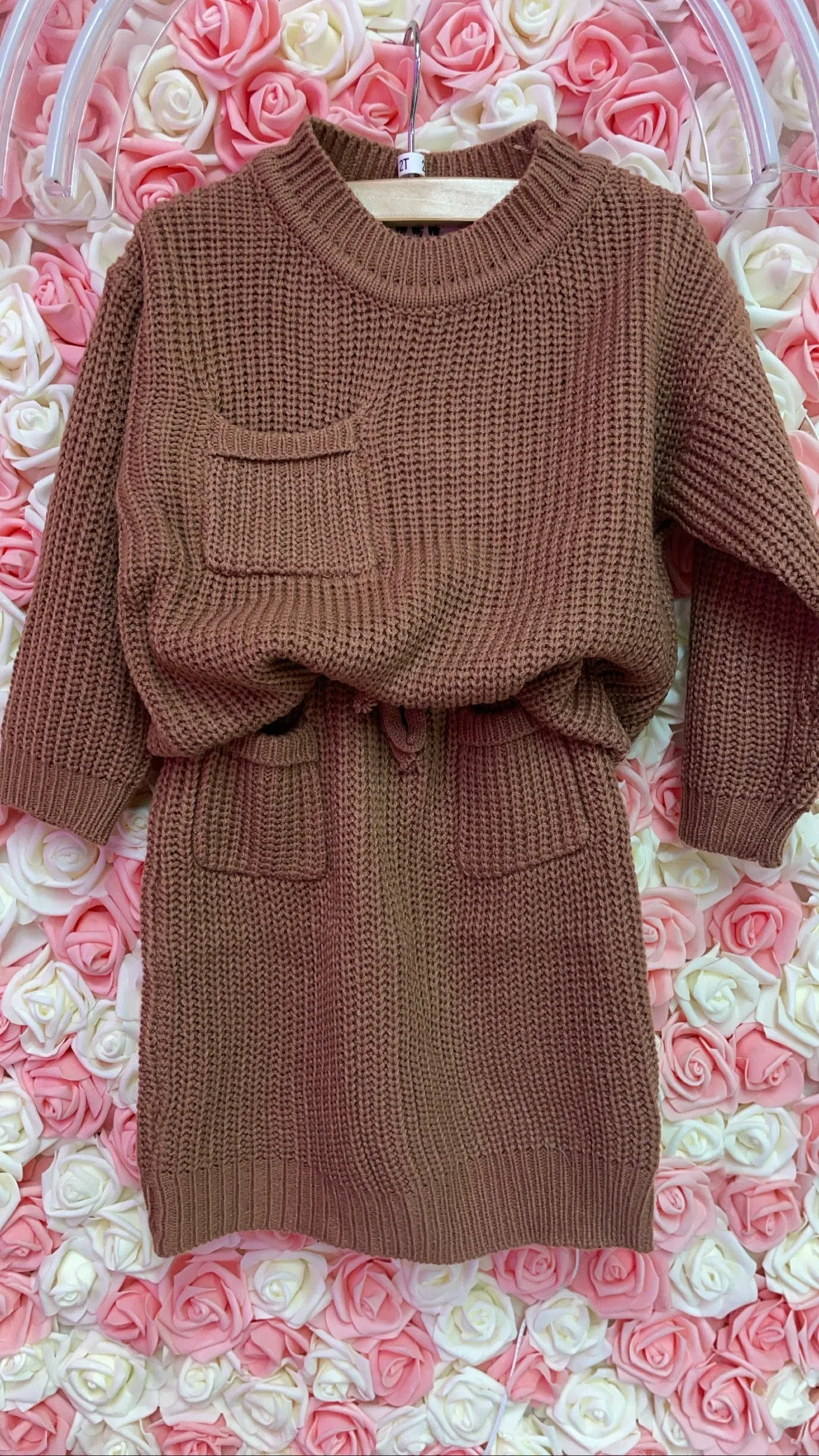 Knitted Sweater & Skirt Set