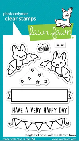 Lawn Fawn - fangtastic friends add-on - clear stamp set