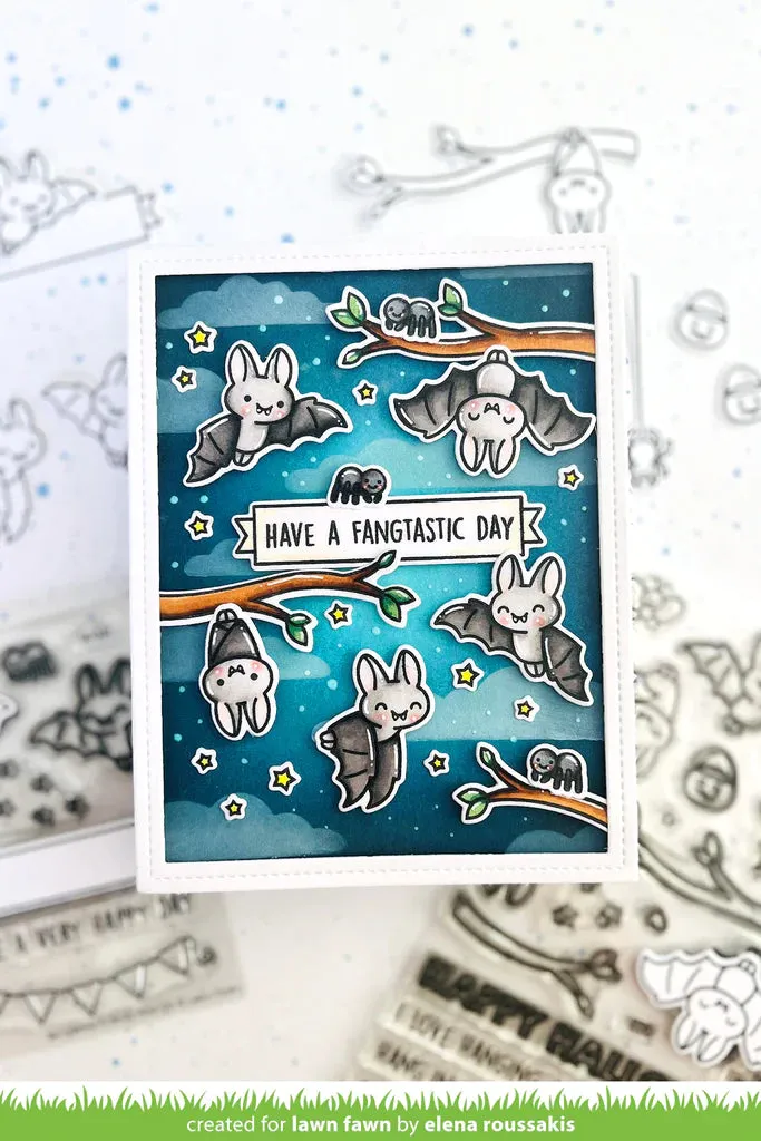 Lawn Fawn - fangtastic friends add-on - clear stamp set