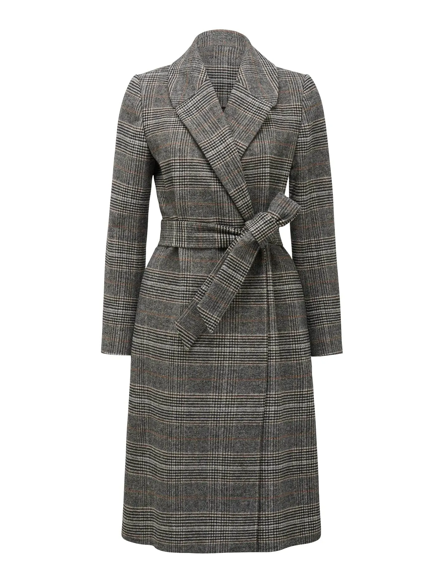 Lexi Belted Check Coat