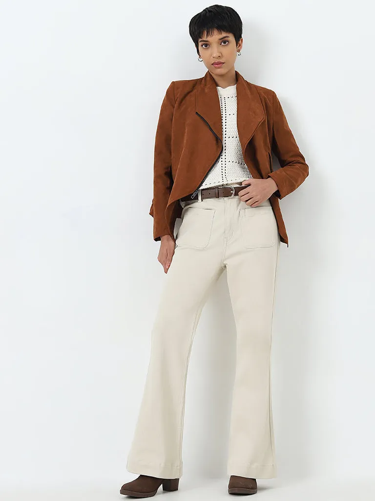 LOV Tan Faux-Suede Jacket