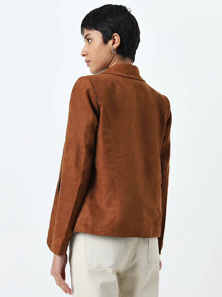 LOV Tan Faux-Suede Jacket