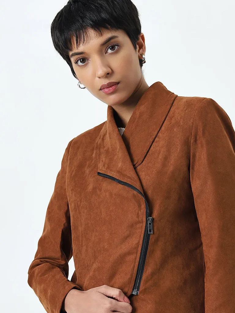 LOV Tan Faux-Suede Jacket