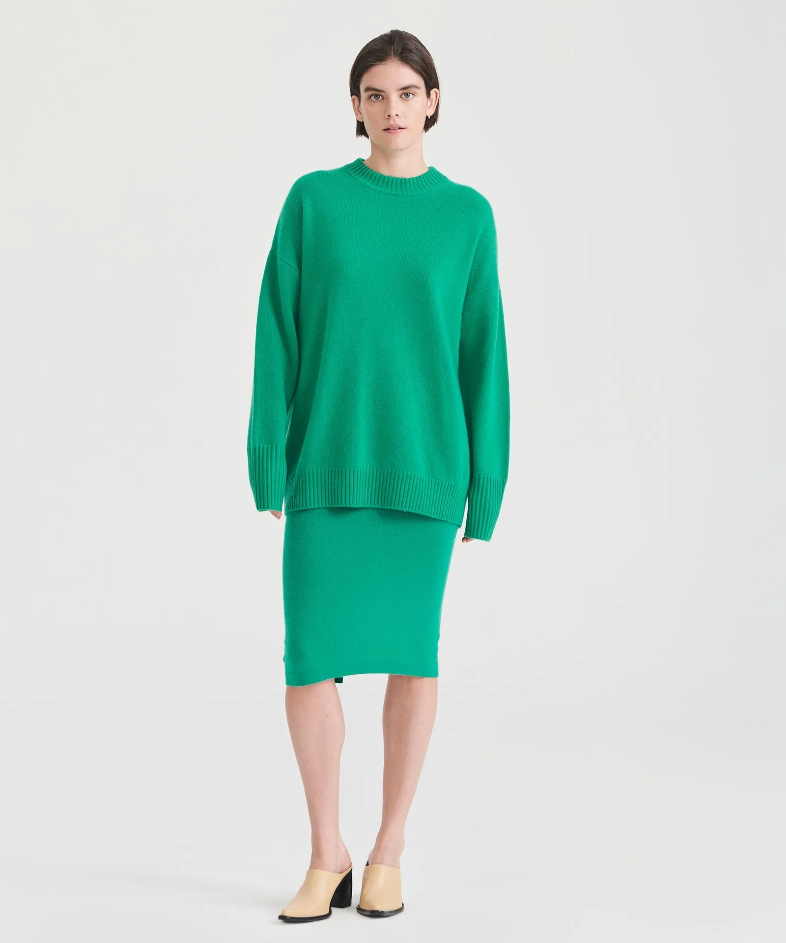 Luxe Cashmere Oversized Crewneck Sweater