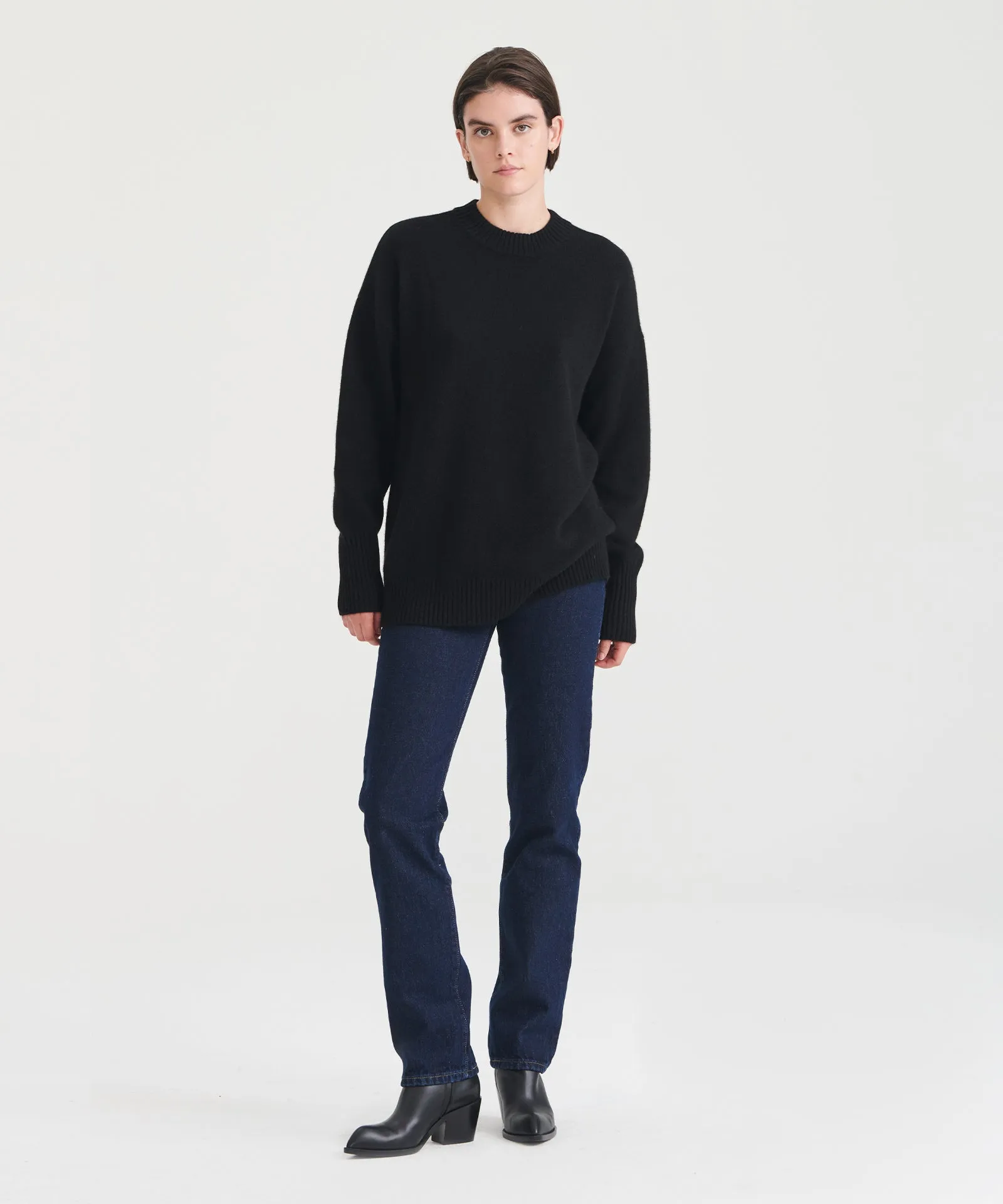 Luxe Cashmere Oversized Crewneck Sweater