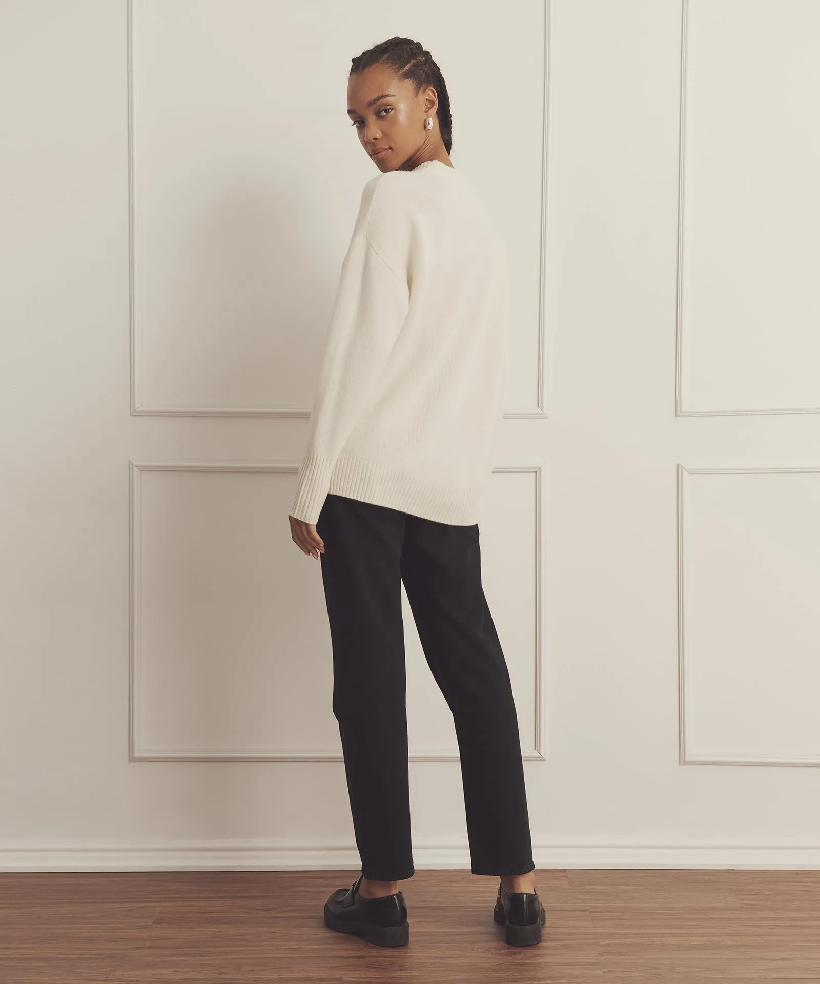 Luxe Cashmere Oversized Crewneck Sweater