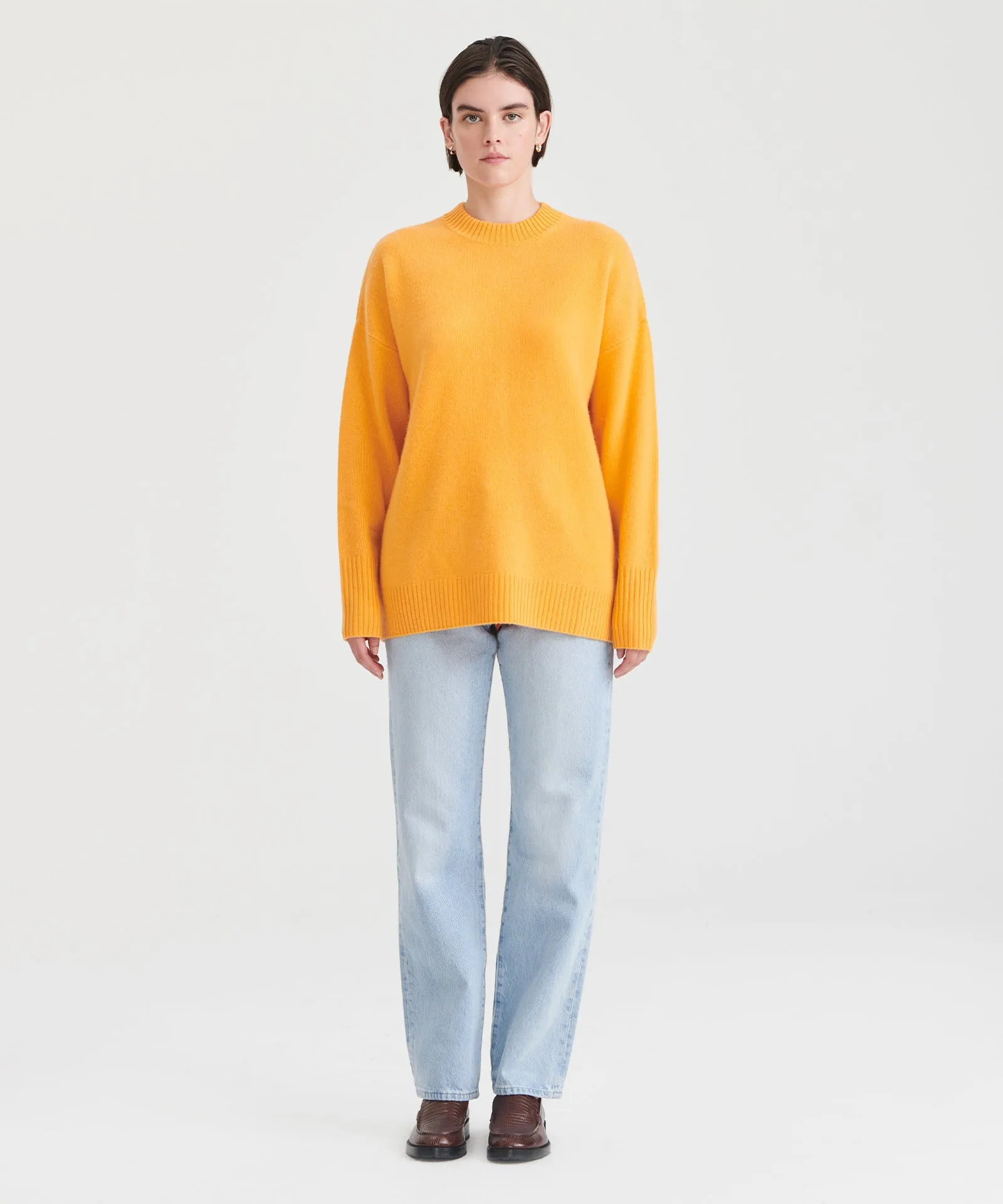 Luxe Cashmere Oversized Crewneck Sweater